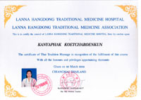 Massage certificate
